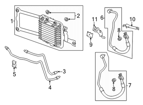 2022 Acura TLX Trans Oil Cooler Connector Assembly, Qu Diagram for 25920-5NC-003