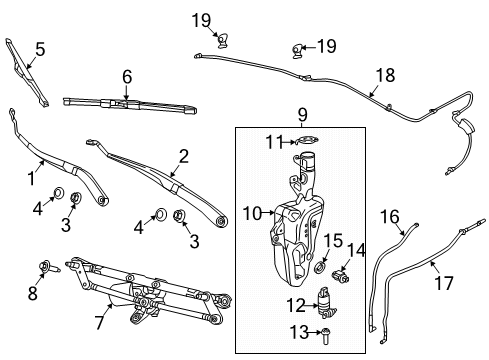 2017 Jeep Compass Wiper & Washer Components Blade-Front WIPER Diagram for 68002028AA