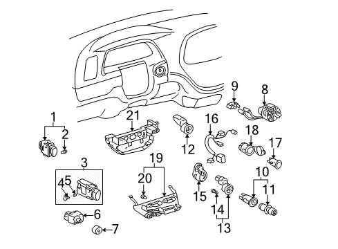 2003 Toyota Tundra Switches Multifunction Switch Diagram for 84310-0C061