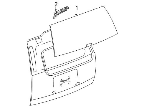 2009 GMC Yukon Lift Gate - Glass & Hardware Window Asm-Lift Gate Diagram for 25911667