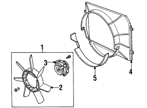 1995 Isuzu Rodeo Cooling System, Radiator, Water Pump, Cooling Fan Fan, Cooling Diagram for 8-97045-680-0