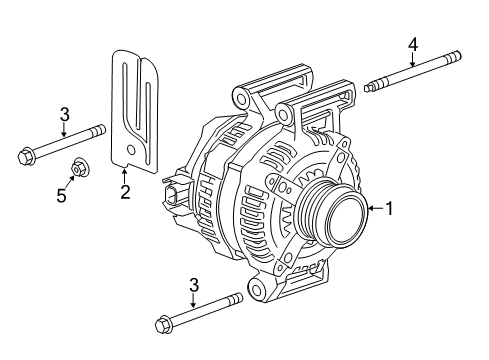 2014 Chevrolet Malibu Alternator Alternator Bracket Diagram for 20918520