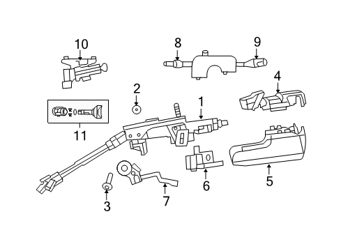 2008 Dodge Avenger Ignition Lock Screw Diagram for 6508662AA