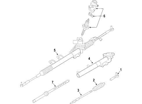 2004 Infiniti G35 P/S Pump & Hoses, Steering Gear & Linkage Seal Kit-Power Steering Pump Diagram for 49591-AL525