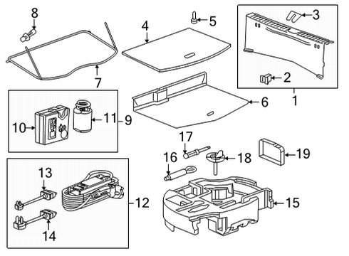 2022 Chevrolet Bolt EUV Interior Trim - Rear Body Repair Kit Diagram for 84237904