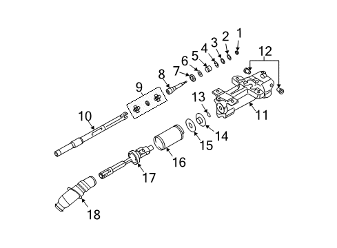 2006 Cadillac CTS Shaft & Internal Components Steering Column-Lower Shaft Diagram for 26092433