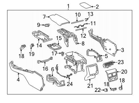 2019 Toyota Avalon Heated Seats Hinge Diagram for 58907-07030