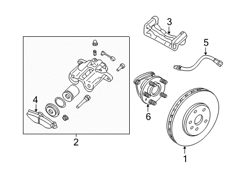 2004 Cadillac CTS Rear Brakes Hose Asm, Rear Brake Diagram for 19366715