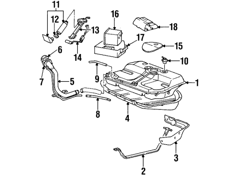 1999 Hyundai Accent Senders CANISTER Assembly Diagram for 31420-22900