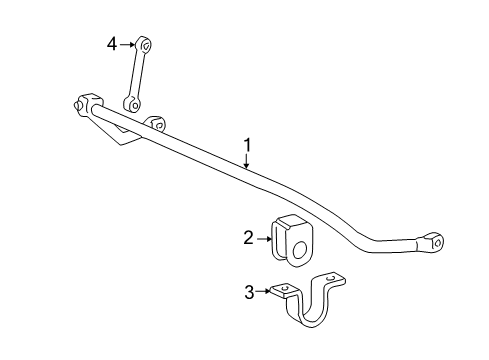 1999 Ford F-350 Super Duty Stabilizer Bar & Components - Front Stabilizer Link Diagram for F81Z-5K483-BB