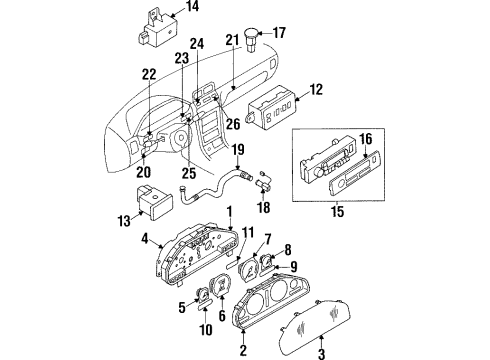 1996 Infiniti I30 Switches Switch Assembly - Turn Signal Diagram for 25540-40U61
