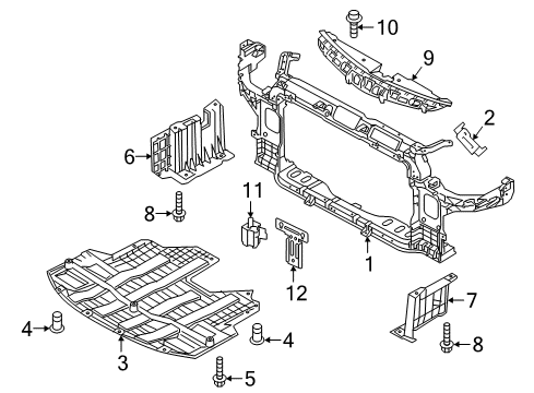 2016 Kia Forte Automatic Temperature Controls GARNISH-Radiator Grille Diagram for 86356A7000