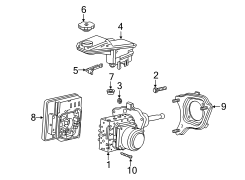 2021 Chevrolet Blazer Hydraulic System Mount Bolt Diagram for 22777386