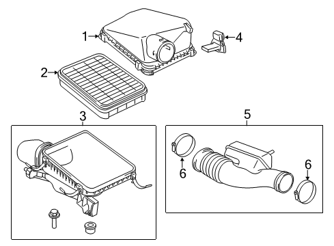 2014 Toyota Tundra Filters Air Hose Diagram for 17880-0P160