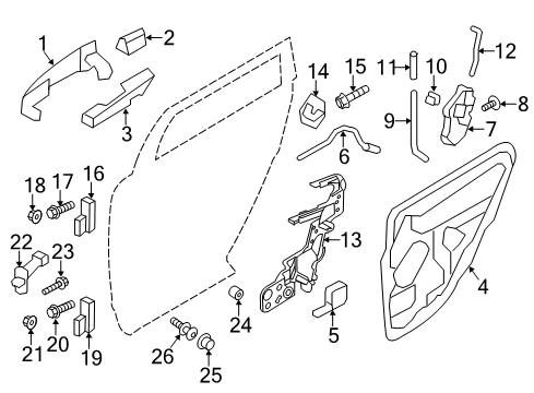 2012 Lincoln MKX Rear Door Window Switch Diagram for BA1Z-14529-AB