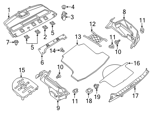 2017 Nissan Altima Interior Trim - Rear Body Cylinder Set-Seat Back Lock Diagram for 88694-9HP0A