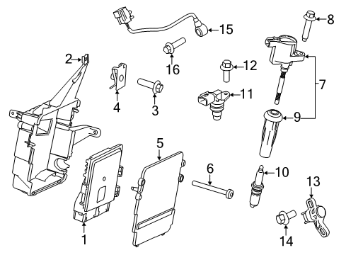 2015 Ford Transit Connect Ignition System Cover Diagram for CV6Z-12B523-A