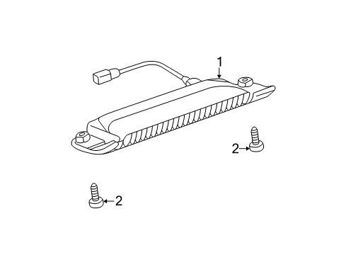 2003 Lexus IS300 High Mount Lamps Lamp Assy, Center Stop Diagram for 81570-53070