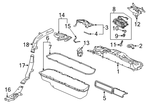 2018 Honda Accord Battery Duct, Ipu Outlet Diagram for 1J672-6C2-A01