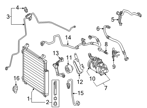 2013 Scion iQ Switches & Sensors Idler Pulley Bracket Diagram for 88444-74060