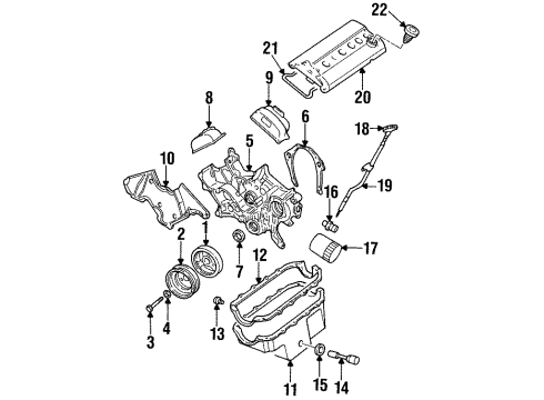 1997 Chevrolet Monte Carlo Engine Parts, Mounts, Cylinder Head & Valves, Camshaft & Timing, Oil Pan, Oil Pump, Balance Shafts, Crankshaft & Bearings, Pistons, Rings & Bearings Level Indicator Seal Diagram for 10151633