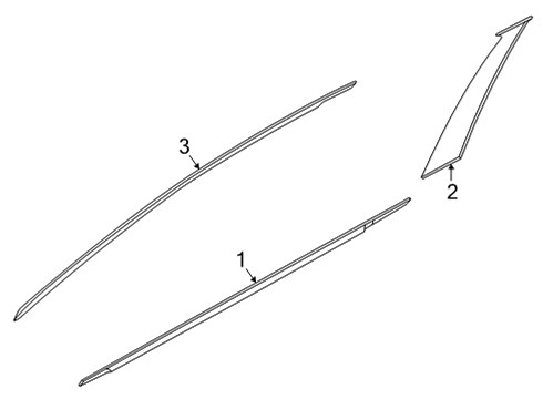 2020 Nissan Sentra Exterior Trim - Front Door Cover Front Door Sash, RH Diagram for 802D2-6LE0A