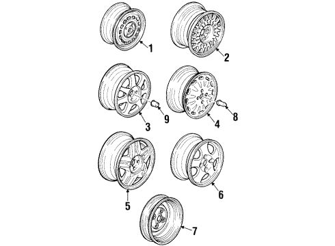 1996 Honda Accord Wheels Disk, Wheel (15X5 1/2Jj) Diagram for 42700-SV4-A01