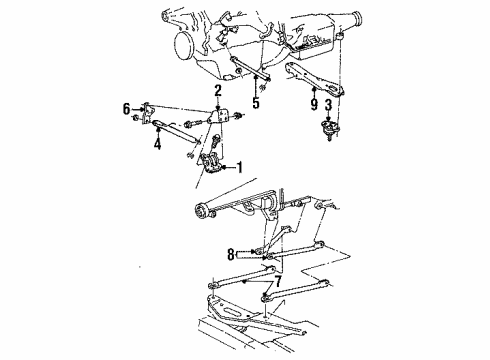 1993 Chevrolet S10 Engine Mounting Bracket-Trans Brace Diagram for 14041521