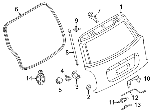 2014 Mini Cooper Lift Gate Blind Plug Diagram for 07147127540