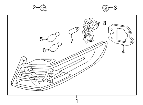 2018 Kia Optima Bulbs Lamp Assembly-Rear Combination Diagram for 92401D5000