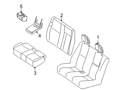 2008 Dodge Sprinter 2500 Front Seat Components Front Seat Cushion Cover Diagram for 1HG921E7AA