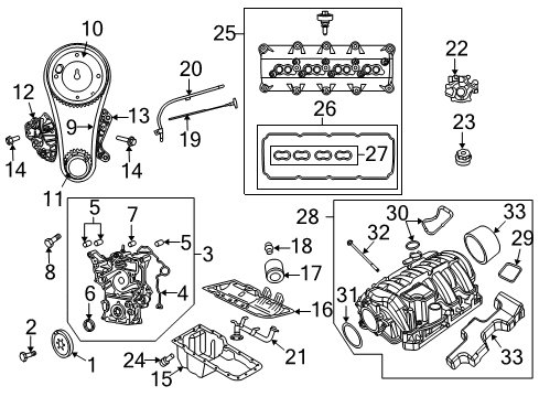 2009 Dodge Ram 2500 Intake Manifold Gasket-Intake PLENUM Diagram for 68024672AB