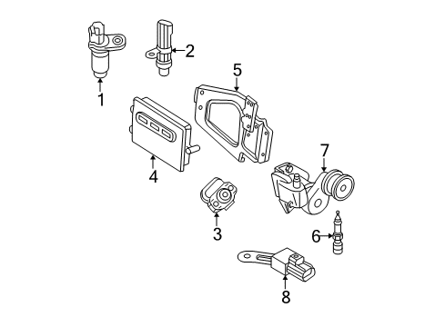 2008 Dodge Durango Ignition System Ignition Coil Diagram for 56028138BA