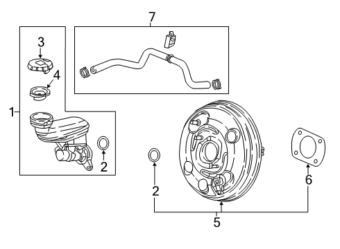 2018 Honda Odyssey Hydraulic System Master Cylinder Set Diagram for 46101-THR-A01