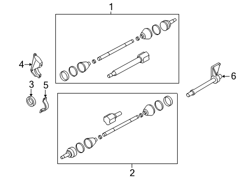 2008 Ford Focus Drive Axles - Front Shaft Diagram for 8S4Z-3A329-A