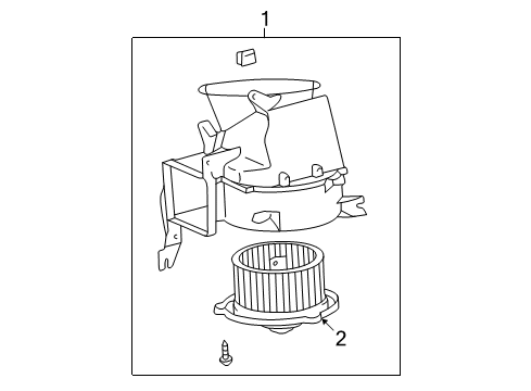 2000 Toyota Tacoma Blower Motor & Fan Blower Assembly Diagram for 87130-04031