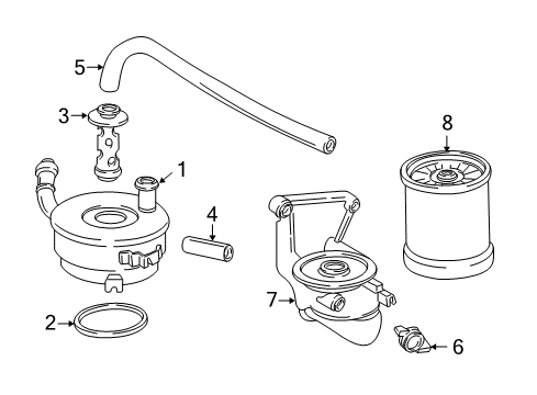 1992 Acura NSX Filters Hose A, Oil Cooler Outlet Diagram for 19423-PR7-A00