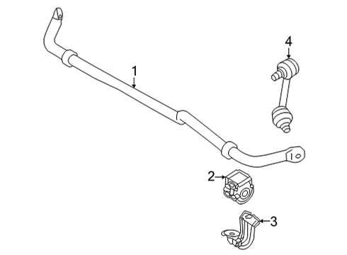 2021 Nissan Rogue Stabilizer Bar & Components - Rear Rod-Connecting, Rear Stabilizer Diagram for 56261-6RR0B