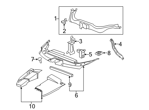 2014 Cadillac CTS Automatic Temperature Controls Diagonal Brace Diagram for 15261226