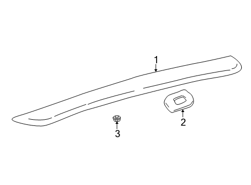 2002 Hyundai Accent Rear Spoiler Rear Spoiler Diagram for 87211-25200