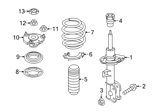 2019 Kia Sorento Struts & Components - Front Insulator Cap Diagram for 54639C5000