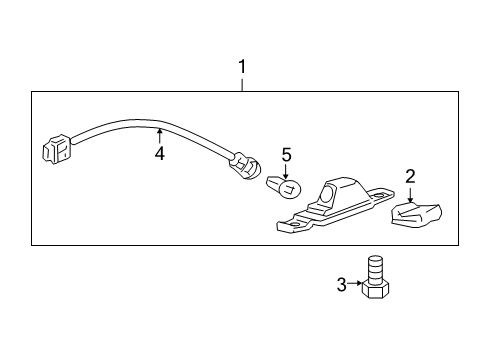 2006 Chevrolet Malibu License Lamps Lamp Asm-Rear License Plate Diagram for 22689715