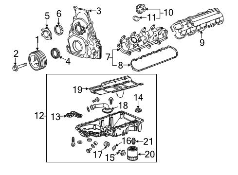 2016 Chevrolet Corvette Filters Baffle Plate Diagram for 12642306