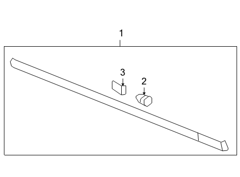 2006 Chevrolet Uplander Exterior Trim - Pillars, Rocker & Floor Rocker Molding Diagram for 15282084