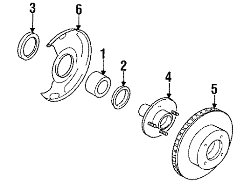 1990 Nissan Axxess Front Brakes Hose Assembly-Brake Front Diagram for 46210-30R10