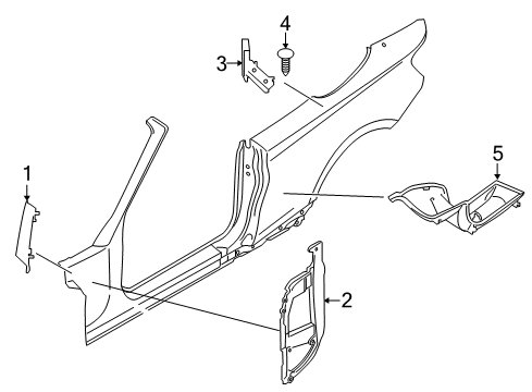 2017 BMW 230i xDrive Inner Components - Pillars Water Manifold, Left Diagram for 41007289049