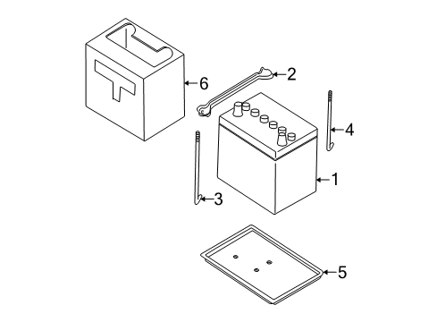 2004 Nissan Pathfinder Battery Cable Assy-Battery Earth Diagram for 24080-5W000