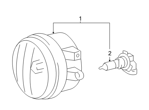 2011 Toyota Highlander Bulbs Fog Lamp Assembly Diagram for 81210-0E022