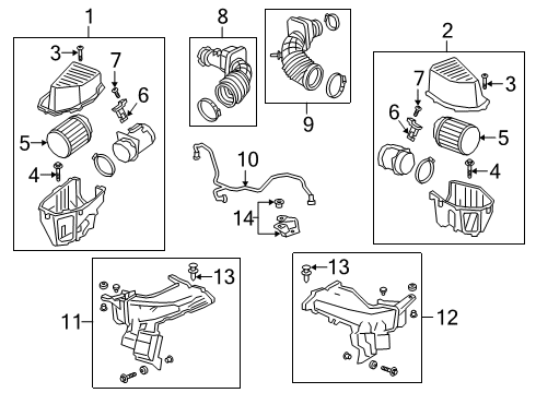 2020 Cadillac CT6 Filters Intake Duct Diagram for 84024039