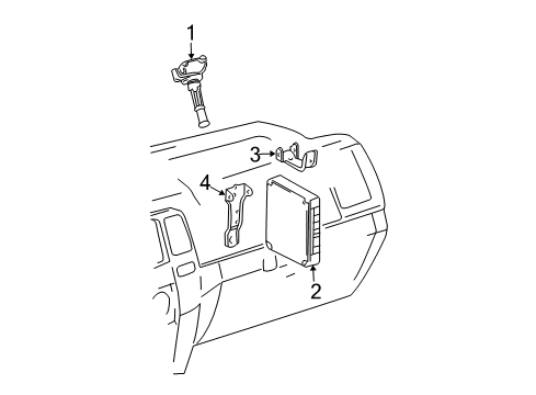 2007 Toyota 4Runner Ignition System ECM Diagram for 89661-35C41